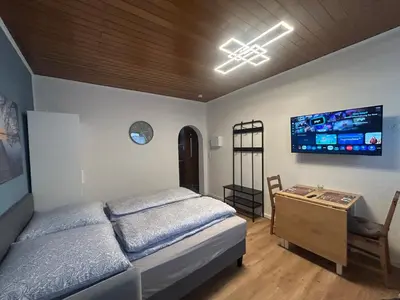 Ein Bett oder Betten in einem Zimmer der Unterkunft Altes Weingut Ludwig