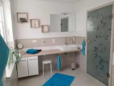 Ein Badezimmer in der Unterkunft mosel-hikebike