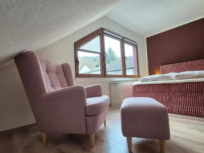 Ein Sitzbereich in der Unterkunft Ferienwohnung Lucia in Rech