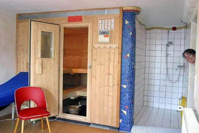 Ein Badezimmer in der Unterkunft Öko-Appartement Melanie