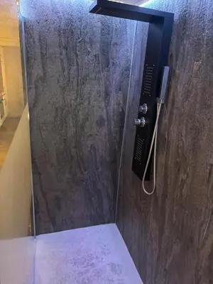 Ein Badezimmer in der Unterkunft Ferienwohnung Bei Margot