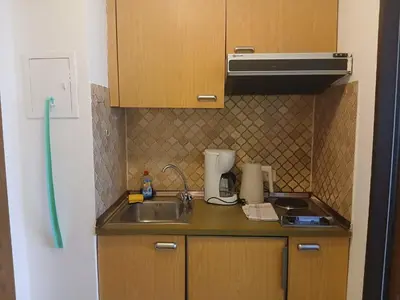 Küche/Küchenzeile in der Unterkunft B312, kleines und gemütliches Appartement in Lahnstein