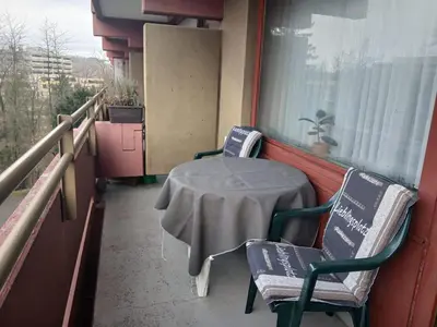 Ein Sitzbereich in der Unterkunft B312, kleines und gemütliches Appartement in Lahnstein