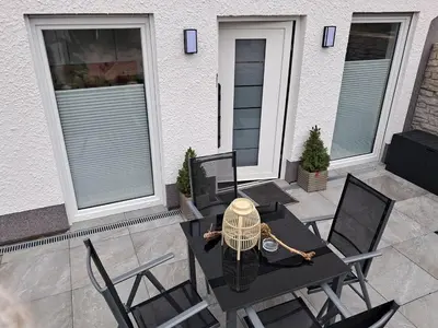 Ein Balkon oder eine Terrasse in der Unterkunft mosel-hikebike-Klosterblick
