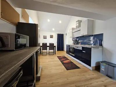 Küche/Küchenzeile in der Unterkunft Ferienwohnung Zur Lore