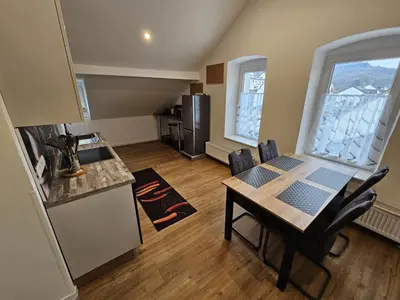 Küche/Küchenzeile in der Unterkunft Ferienwohnung Zur Lore