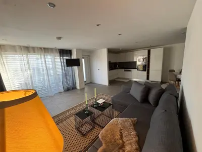 Küche/Küchenzeile in der Unterkunft Landruhe Koblenz- Modernes Apartment