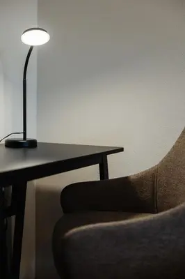 Ein Sitzbereich in der Unterkunft Ferienhaus HeimatLay