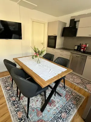 Küche/Küchenzeile in der Unterkunft Ferienwohnung Blerta