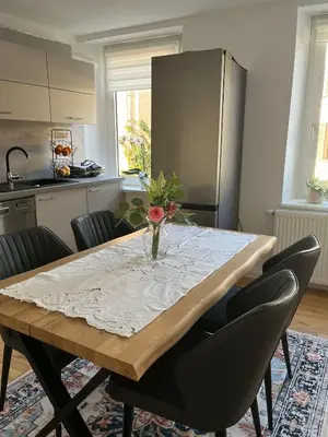 Küche/Küchenzeile in der Unterkunft Ferienwohnung Blerta