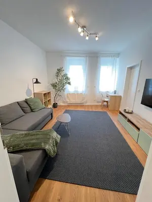 Ein Sitzbereich in der Unterkunft Ferienwohnung in Andernach - Insula Antunnacum