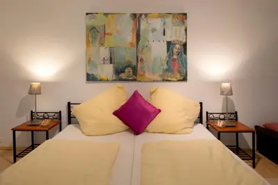 Ein Bett oder Betten in einem Zimmer der Unterkunft Atelier Valwig