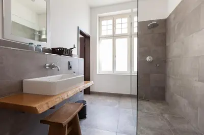 Ein Badezimmer in der Unterkunft Guesthouse Altes Rathaus