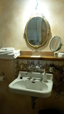 Ein Badezimmer in der Unterkunft Historische Wassermühle