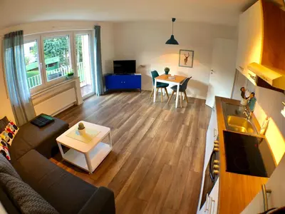 Küche/Küchenzeile in der Unterkunft Auszeit-Eifel Appartements