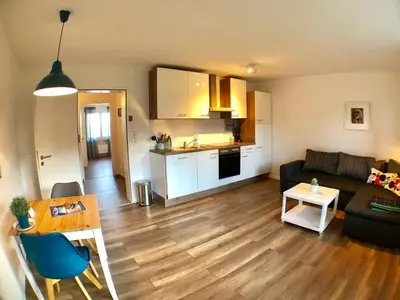 Küche/Küchenzeile in der Unterkunft Auszeit-Eifel Appartements