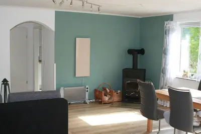Ein Sitzbereich in der Unterkunft Ferienwohnung Jatta