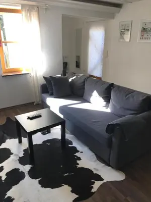 Ein Sitzbereich in der Unterkunft Monteure Apartment Roxheim