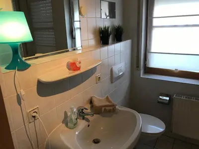 Ein Badezimmer in der Unterkunft Monteure Apartment Roxheim