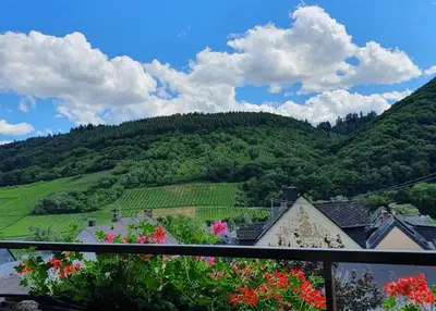 Ein allgemeiner Bergblick oder ein Berglick von des Bed & Breakfasts aus