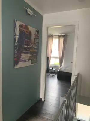 Ein Bett oder Betten in einem Zimmer der Unterkunft Ferienhaus Alte Kaserne