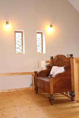 Ein Bett oder Betten in einem Zimmer der Unterkunft Bauernhaus in der Bachstraße