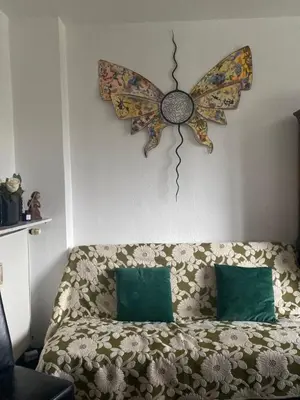 Ein Bett oder Betten in einem Zimmer der Unterkunft Haus zum Rhein