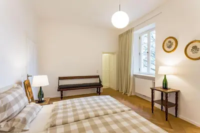 Ein Bett oder Betten in einem Zimmer der Unterkunft Landhaus Reverchon