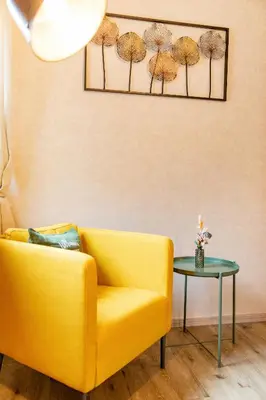 Ein Sitzbereich in der Unterkunft Landgasthaus Zum Kreuzberg