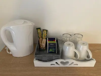 Kaffee-/Teezubehör in der Unterkunft Privatzimmer Hoffmann
