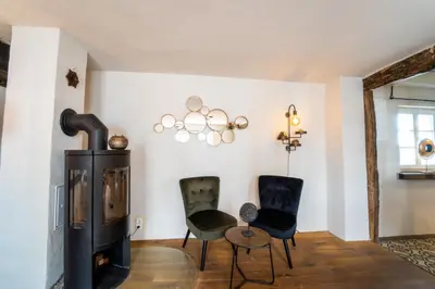 Ein Sitzbereich in der Unterkunft Haus zum Ring