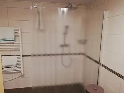 Ein Badezimmer in der Unterkunft Lorettablick
