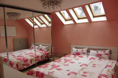 Ein Bett oder Betten in einem Zimmer der Unterkunft Ferienwohnung Volskyy