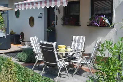 Ein Garten an der Unterkunft Ferienwohnung Cillien