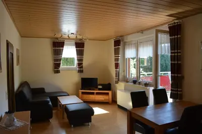 Ein Sitzbereich in der Unterkunft Ferienwohnung Weber