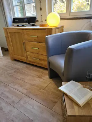 Ein Sitzbereich in der Unterkunft Rhein-Mosel-Ferienhaus