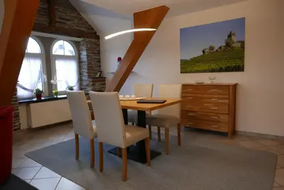 Ein Sitzbereich in der Unterkunft Weingut Clemens