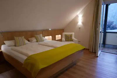 Ein Bett oder Betten in einem Zimmer der Unterkunft Weingut Clemens