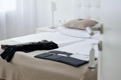 Ein Bett oder Betten in einem Zimmer der Unterkunft Burgblickhotel