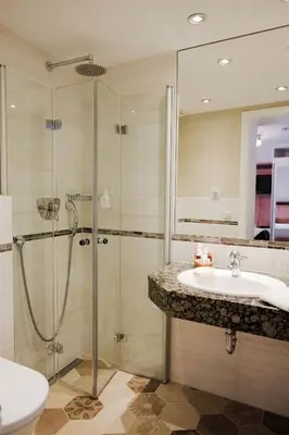 Ein Badezimmer in der Unterkunft Hotel Molitors Mühle