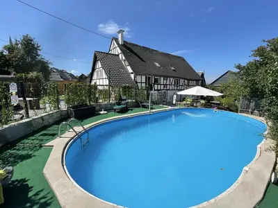 Der Swimmingpool an oder in der Nähe von Sabershausen Landhof Sonne