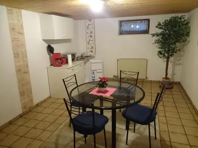 Ein Sitzbereich in der Unterkunft Ferienwohnung An der Loreley
