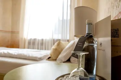 Ein Bett oder Betten in einem Zimmer der Unterkunft Tullius Die Rebmeisterei