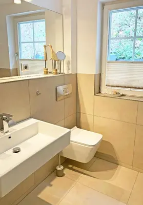 Ein Badezimmer in der Unterkunft Landhaus am Sonnenberg
