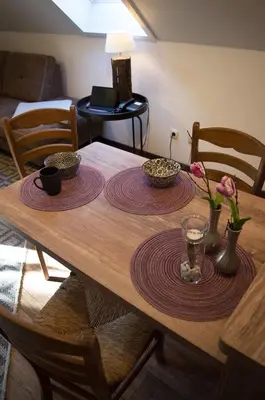 Ein Sitzbereich in der Unterkunft Landhaus am Sonnenberg