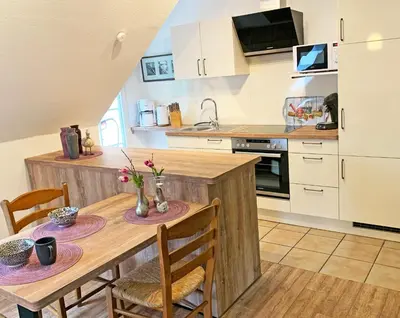 Küche/Küchenzeile in der Unterkunft Landhaus am Sonnenberg