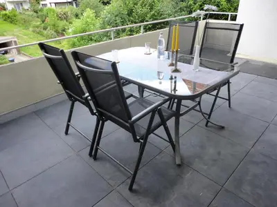 Ein Balkon oder eine Terrasse in der Unterkunft Ferienwohnung Antel