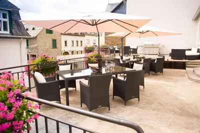 Ein Sitzbereich in der Unterkunft Gästehaus C.H.Berres Ürzig-Mosel