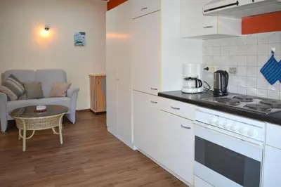 Küche/Küchenzeile in der Unterkunft Ferienwohnung Tilli