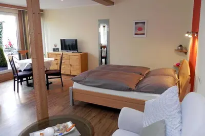 Ein Bett oder Betten in einem Zimmer der Unterkunft Ferienwohnung Tilli